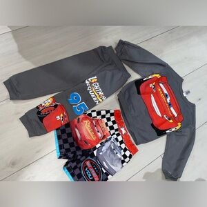 Disney Red and Gray Lightning McQueen Kids Top